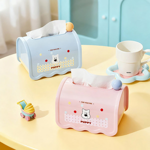 Creative Dopamine Tissue Box Cherry Blossom Pink Sky Blue Cream Yellow Multipurpose Organizer for Living Room Desktop - Product Image 1