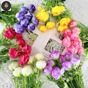 9 cabezas Phoenix cola bolsas de té decoración interior exterior <span class=keywords><strong>calle</strong></span> color brillante Flor de simulación - Product Image 5