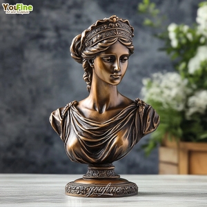 <span class=keywords><strong>Statue</strong></span> de buste d'<span class=keywords><strong>Artemis</strong></span> en bronze et cuivre grec classique, faite à la main - Product Image 6
