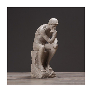 Statuette in Resina Dipinte a Mano Eco-Friendly dei Pensatori Nordici, Decorazione Retrò per Casa, Studio, Soggiorno e Ufficio, Idea Regalo - Product Image 1