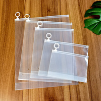 Sacs à Bikini en Plastique Transparent Frosted Personnalisés de Haute Qualité avec Fermeture Éclair Coulissante et Logo Sac à Vêtements en Plastique avec Fermeture Éclair