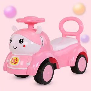 Toptan Unisex 4-Wheel Ride-On araba oyuncak bebek salıncak araba müzik ve hafif açık eğlenceli plastik malzeme ile itme gidon - Product Image 3