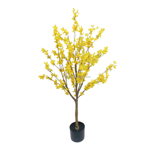 Plante artificielle de <span class=keywords><strong>jasmin</strong></span> <span class=keywords><strong>d</strong></span>'<span class=keywords><strong>hiver</strong></span>, faux arbre à fleurs jaunes <span class=keywords><strong>d</strong></span>'automne, plante <span class=keywords><strong>en</strong></span> <span class=keywords><strong>pot</strong></span> pour la <span class=keywords><strong>d</strong></span>écoration de la maison et du jardin - Product Image 1