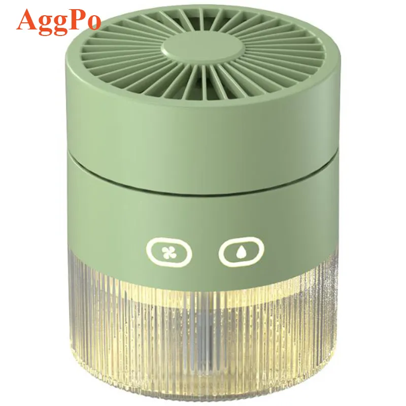Electric Desktop Small Fan with Water Spray for Cooling USB Charging with High Wind Power Humidification Fan