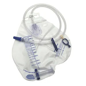 Hot Sale 2000Ml Male Female Disposable Portable Adult Medical Catheter Collecting Drainage Urine Bag