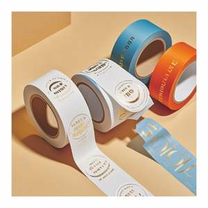 Lebel d'autocollant de logo de produit d'emballage cosmétique de feuille d'or de haute qualité - Product Image 4