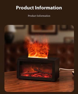 140ml Water Tank 3D Fire Flame Witht <strong>Led</strong> <strong>Light</strong> 2 in 1 Essential Oil Fragrance Home Ultrasonic Humidifier <strong>Diffuser</strong> - Product Image 4