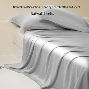 Parure de lit de luxe en coton pur, couleur unie, sensation fraîche, drap de lit et housse de <span class=keywords><strong>couette</strong></span>, best-seller - Product Image 6