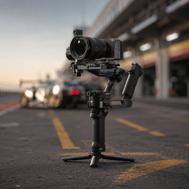 Gimbal Stabilizer for Camera RS 5 Combo Set with Portable Support for Short Video Travel Recording Setup