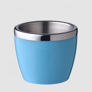 Creation Factory Direct 750Ml Promotional Small Blue Vintage Mini Champagne Cheap Wine Beer Plastic Ice Bucket with Lid