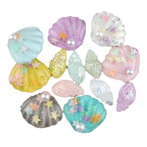 Perle conque bricolage <span class=keywords><strong>colle</strong></span> résine artisanat résine résine breloques Flatback <span class=keywords><strong>pour</strong></span> la décoration - Product Image 5