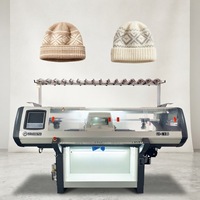 Machine à tricoter plate jacquard entièrement automatique à cavité unique, système unique, avec moteur, engrenage et roulement, largeur de tricotage de 36 pouces pour chapeaux