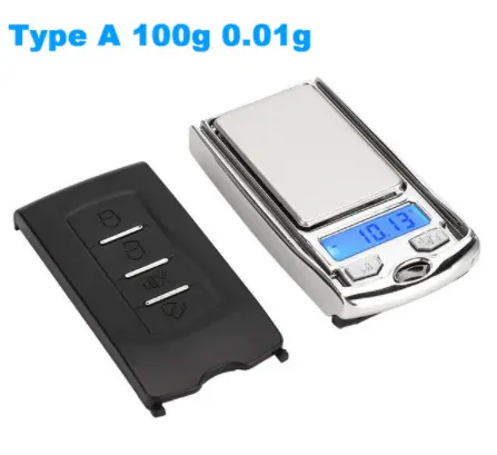 High Precision 0.01g/ 200g Car Key Portable Digital Mini Pocket Scale Jewelry Precision Weighing Gold Gram Weight LCD