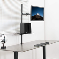 Support de tige d'étagère universel adapté pour support de Microphone, chariot de télévision, support de haut-parleur et plus, plate-forme de stockage utilitaire à clipser