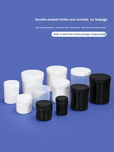 Bouchon à vis cylindrique scellé de qualité alimentaire Couvercle de bocal en plastique Pot de peinture à l'encre Masque facial à thé Boîte d'emballage en <span class=keywords><strong>spirale</strong></span> Bouteille à grande ouverture - Product Image 6