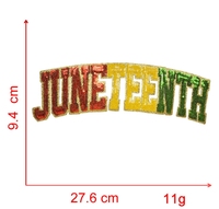 Patch thermocollant à sequins grande taille de haute qualité sur le thème de l'histoire des Noirs, patch Juneteenth pour vêtements et sacs