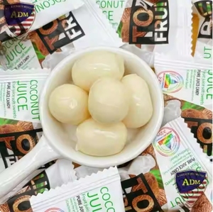 Gomitas con Sabor a <span class=keywords><strong>Coco</strong></span> Estilo Malayo, Certificadas Halal, <span class=keywords><strong>Dulces</strong></span> para Bodas, Bolsa <span class=keywords><strong>de</strong></span> 280g, Forma <span class=keywords><strong>de</strong></span> Bola, Pulpa <span class=keywords><strong>de</strong></span> <span class=keywords><strong>Coco</strong></span> 25%, <span class=keywords><strong>Dulces</strong></span> Suaves - Product Image 1