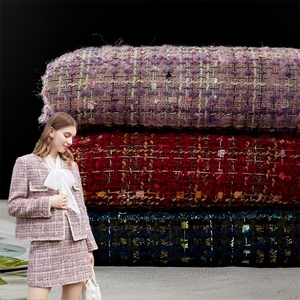 Vải Tuýt Kim Loại Polyester Dệt Chéo Thời Trang Vải Quần Áo Cho Hàng May Mặc Và Áo Khoác - Product Image 1