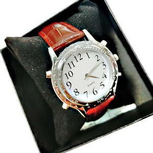 Reloj Multifuncional Analógico-Digital Parlante para Personas Ciegas, Reloj de Cuarzo para Hombre de Acero Inoxidable con Esfera de Números Árabes - Product Image 2