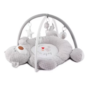 <span class=keywords><strong>Tapis</strong></span> d'éveil <span class=keywords><strong>de</strong></span> luxe gris en minky pour bébé, <span class=keywords><strong>tapis</strong></span> <span class=keywords><strong>de</strong></span> jeu rembourré en forme d'ours en peluche, centre d'apprentissage sensoriel <span class=keywords><strong>de</strong></span> style nordique, cadeau pour nouveau-né - Product Image 6
