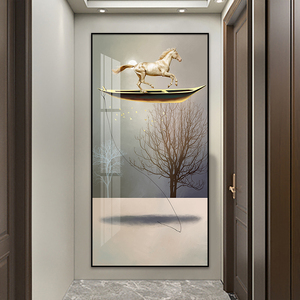 Peintures d'animaux abstraites bateau <span class=keywords><strong>à</strong></span> <span class=keywords><strong>cheval</strong></span> et arbre art mural de luxe pour couloir et décor <span class=keywords><strong>à</strong></span> la maison photo impression sur toile et affiches - Product Image 2