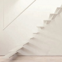 Escalier flottant DAIYA à monopoutre avec garde-corps en câble
