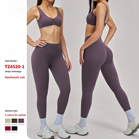 Ensemble de yoga et d'exercice sablée, personnalisable pour la gym, ensemble de sport 2 pièces pour femme, vente chaude