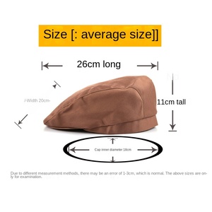 Casquette de chef <span class=keywords><strong>d</strong></span>'hôtel rayée en PU, casquette de <span class=keywords><strong>pirate</strong></span> pour serveur de café-restaurant occidental, béret, casquette de newsboy, casquette unisexe à visière, toutes saisons - Product Image 4
