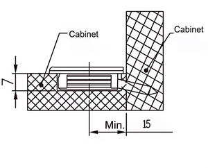 Aksesori Khusus untuk Pintu Kabinet RV Overhead - Konektor Bulat Dua-dalam-Satu dengan Sudut Melengkung - Product Image 2