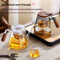 Piaoyi tasse verre théière ménage filtre théière avec séparation de l'eau bouilloire ménage filtre thé brasseur théière