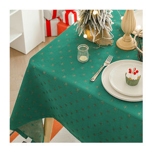Mantel redondo reutilizable rojo para comedor en casa, cubierta de tela naranja con técnica tejida, Buen Precio de vacaciones para uso en bodas - Product Image 1