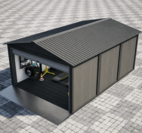 Garage préfabriqué personnalisé pour 1, 2 ou 3 voitures, en panneaux sandwich préfabriqués, avec appartement au-dessus