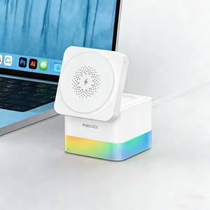 Chargeur sans fil magnétique 4-en-1 RECCI RCW-46 avec veilleuse d'ambiance pour smartphones, montres et écouteurs - Product Image 2