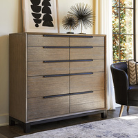 Cadre de lit double haut de gamme en bois massif, finition lin, style antique classique européen et américain, idéal pour villas de luxe – Direct Usine