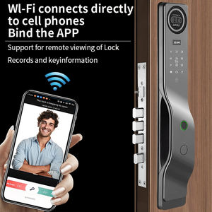 Nuevo diseño de estilo Tuya Wifi 3D Reconocimiento facial Huella digital Cerradura de puerta inteligente de gama alta para la construcción de viviendas - Product Image 3