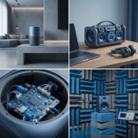 Haut-parleur Lierxin LEX-BT-SPEAKER ENIG FR-4 Tg150 1.2mm 2oz en cuivre, carte mère d'amplificateur de classe D, PCB 4 couches, BT 5.3, stéréo TWS