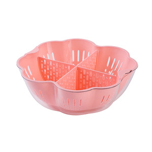 Passoire multifonction en plastique pour évier de cuisine, panier de lavage pour fruits et légumes avec couvercle, compatible lave-vaisselle, en matériau PP - Product Image 1