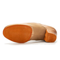 Chaussures de Danse de Salon Confortables pour Femmes, Talon de 5 CM, Semelle en Daim Souple, pour Entraînement et Exercice en Intérieur (Noir/Marron)