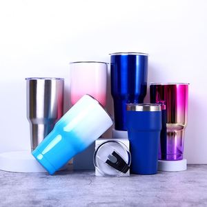 Custom Double Walled Stainless Steel Sublimation 30Oz Camping Travel <b>Coffee</b> Tumbler Mug - Product Image 1