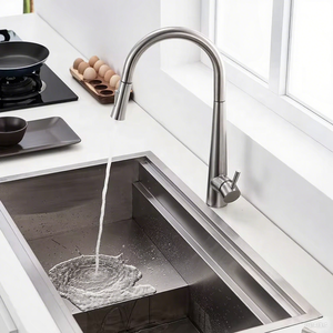 High Quality 304 Stainless Steel Pull-Out Desk Mounted <strong>Kitchen</strong> Sink <strong>Faucet</strong> Pull Down <strong>Sprayer</strong> Tap <strong>Kitchen</strong> Sink <strong>Faucet</strong> Basin - Product Image 1