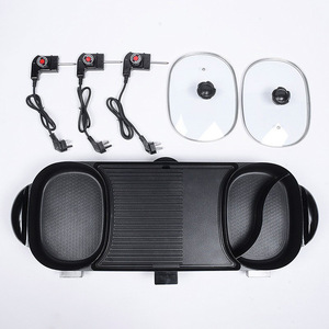 Multi-Function Stainless Steel Household Electric Grill Non-Stick <b>Table</b> <b>Top</b> BBQ Hot Plate Temperature Control Quick Smokeless - Product Image 2