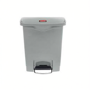 Cestino per Rifiuti a Pedale 30 L Grigio con Apertura Frontale - Product Image 2