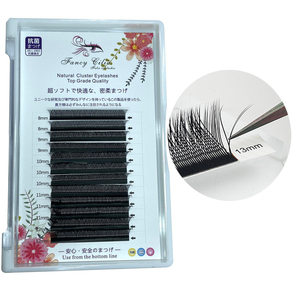 Lash Tech-extensiones de pestañas en forma de Yy color negro, hechas a mano, naturales, 8mm a 14mm, mezcla de tamaños, 10 Uds. - Product Image 1