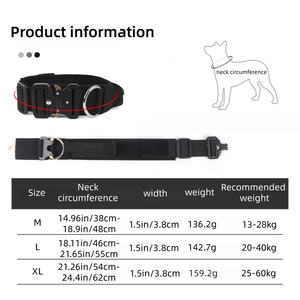 Großhandel Haustierhund Accessoires Kampf Dickes Nylon Taktisches Training Metallverschluss Luxus Großer Hundehalsband - Product Image 6