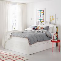 Meubles de chambre à coucher de luxe moderne très grand format cadres de lit en bois lit double panneau de rangement ensembles de chambre à coucher de luxe élégants en bois