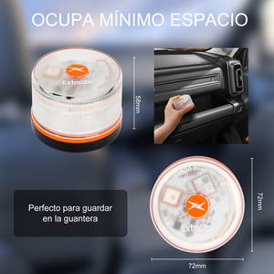 ExtraStar V16 luce di emergenza a LED DGT ha approvato il faro magnetico abilitato per auto IP54 2026 lampeggiante a batteria di sicurezza del veicolo - Product Image 6