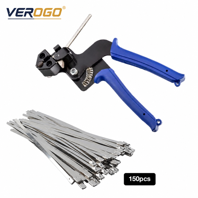 Cable Ties Tool, Manual Cable Tie Wrench, Tightener and Cutter, Integrated Cable Tying Machine, Stainless Steel Cable Tie Pliers