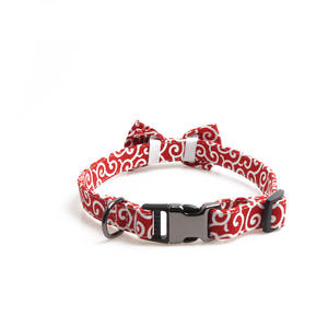 Honden Halsband Met Strikje Choke Honden Metalen Gesp Japanse Design Kraag Kerst Bloemen Quick Release Huisdier Kraag Met Decoratie - Product Image 4