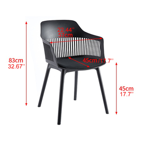 Chaise TUQ <span class=keywords><strong>2026</strong></span>, chaises en plastique durables avec dossier respirant, design moderne, vente en gros, empilable, chaise de salle à manger en plastique PP pour café - Product Image 3