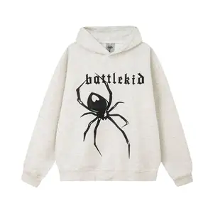 Hip Hop High Quality Spider Print Hoodie Customize Logo Printing Spider Hoodie